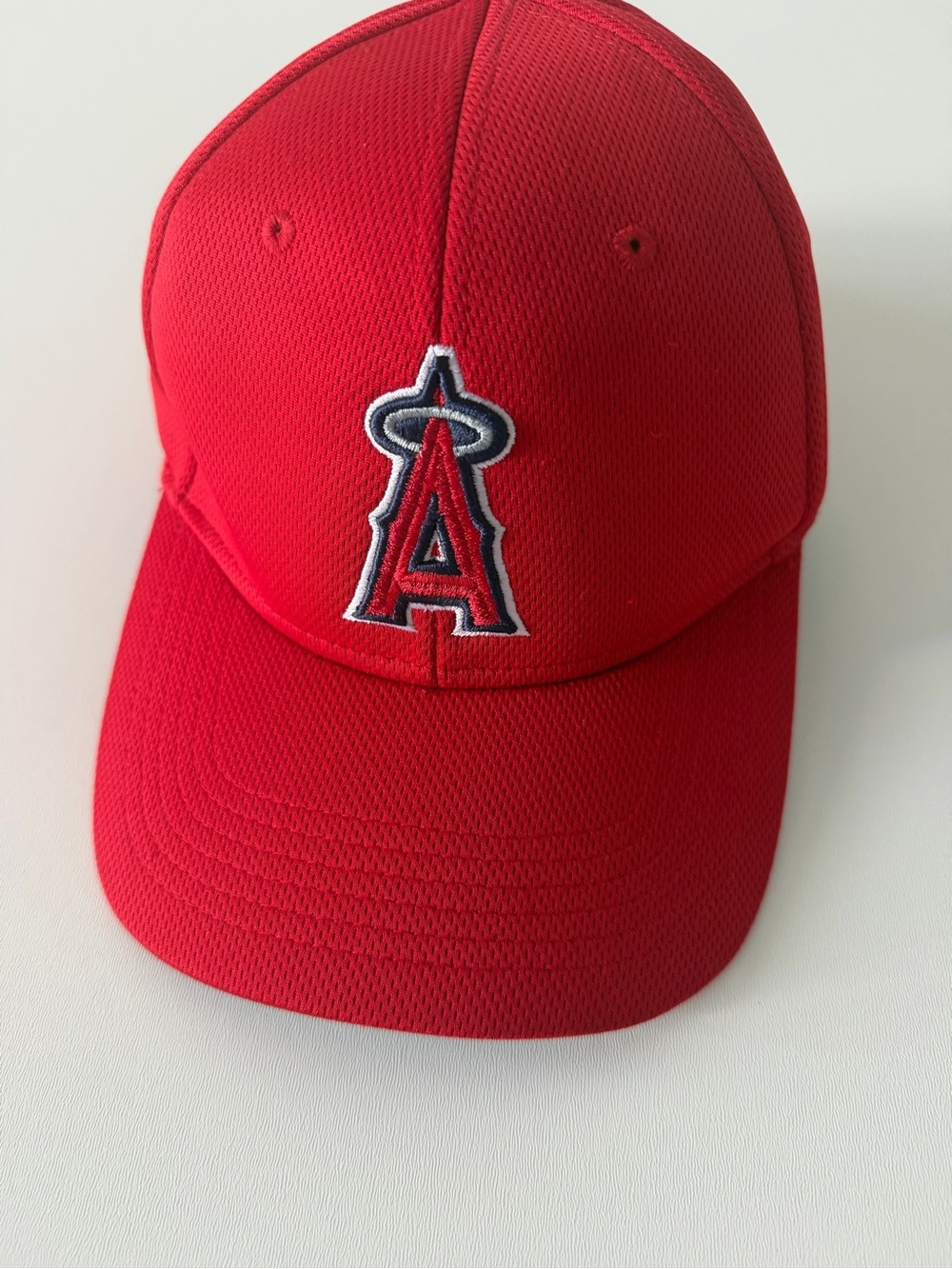Red Baseball Cap with Embroidered 'A' Logo